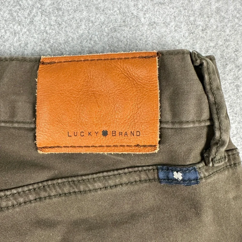 Lucky Brand Pants Mens 34x32 Brown 410 Athletic Fit Casual Chino Cotton Preppy - Picture 11 of 14